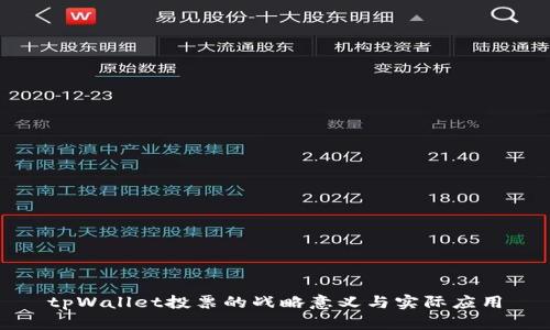 tpWallet投票的战略意义与实际应用